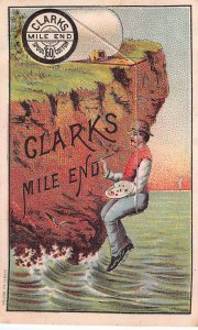 Clarks Mile End Spool Cotton Sewing Machine Thread, 19th Century Trade Card