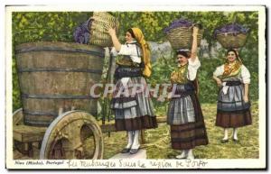 Postcard Old Nie Portugal The harvest in the port area of ​​Women