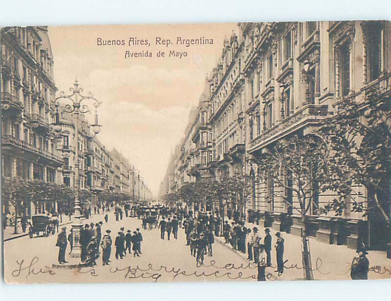 Pre-1907 STREET VIEW Buenos Aires Argentina F5254