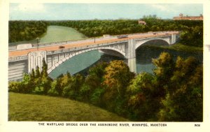 Canada - Manitoba, Winnipeg. Maryland Bridge, Assiniboine River