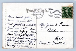 Public Library Building Springfield MA Massachusetts 1908 DB Postcard Q1