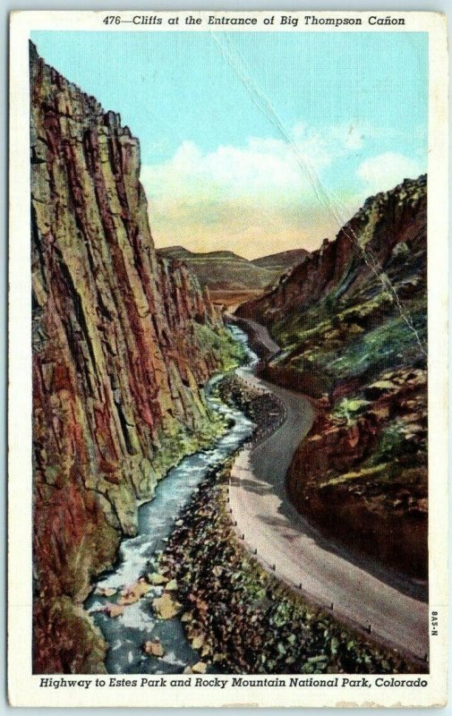M-6340 Cliffs at the Entrance of Big Thompson Cañon Colorado