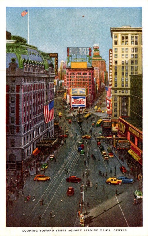 New York City Times Square Looking Towards Service Men's Center