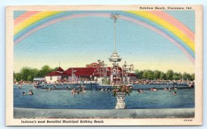 VINCENNES, Indiana IN ~ Washington Park RAINBOW BEACH 1940s Knox County Postcard