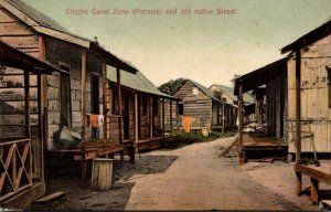 Panama Canal Zone Old Native Street Scene 1913