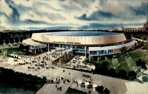 Los Angeles CA Memorial Sports Arena Hockey 1950-60s Vintage Postcard