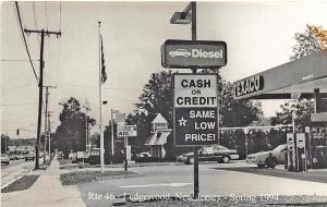 Ledgewood NJ Texaco Gas Station KFC Chicken RPPC Postcard