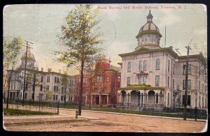 Vintage Postcard 1916 State Normal and Model School, Trenton, New Jersey (NJ)