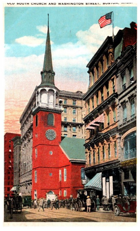 Massachusetts  Boston Old South Church and Washington Street