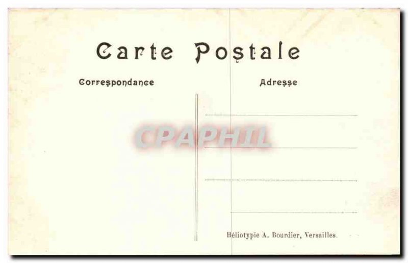 Old Postcard Chateau de Chantilly Library library