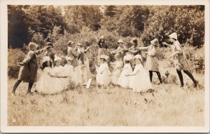 Duncan BC Children Play Performance Vancouver Island F.A. Monk RPPC Postcard E94