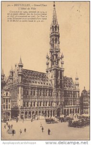Belgium Brussells Grand' Place L'Hotel de Ville 1924