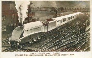 UK 1930s Railway Streamliner LNER Silver Lake RPPC Photo Postcard 22-9521