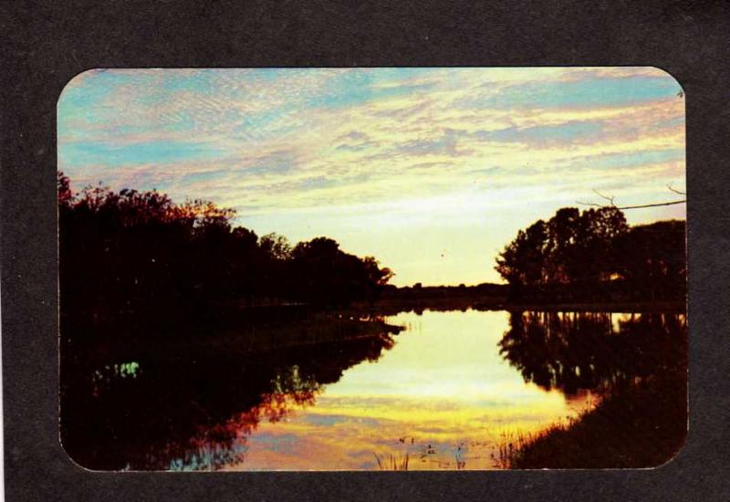 NY Sunset View Roseland Park Finger Lakes Canandaigua New York Postcard