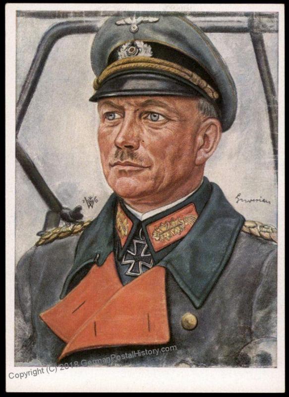 3rd Reich Germany Willrich Generaloberst Guderian VDA Propaganda Card 68069