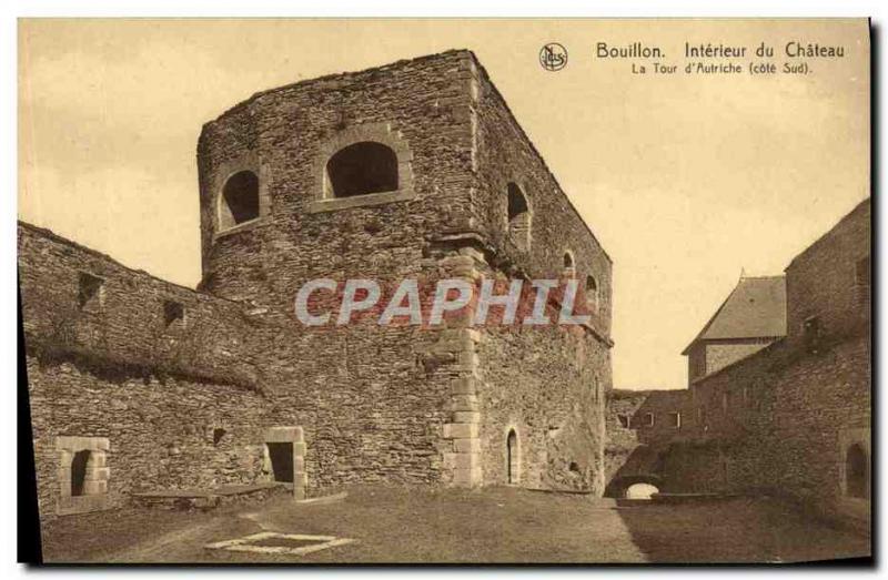 Old Postcard Bouillon Interieur du Chateau La Tour d & # 39Autriche