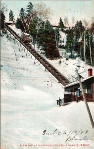 Elevator at Montgomery Falls Quebec QC c1908 Postcard D81