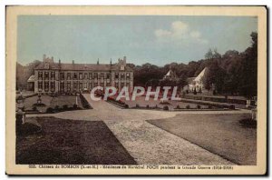 Old Postcard Chateau De Bombon Residence De Marechal Foch Peudant the great war