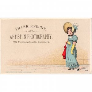 FRANK KNECHT Artist in Photography - Easton, PA - 1879 Business Trade Card