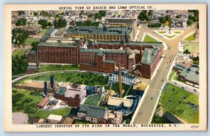 1951 Rochester New York NY Vintage Postcard Aerial View Bausch Lomb Optical Co