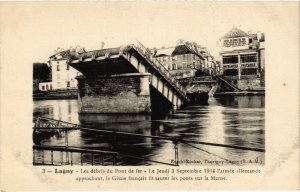 CPA LAGNY-sur-MARNE Les Debris du Pont de Fer (1320288)