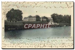 Old Postcard Chateau de Chantilly La Porte St Denis and large stables View fr...