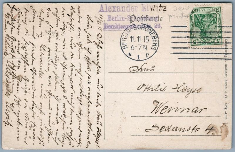 BERLIN GERMANY BAYERISCHER PLATZ ANTIQUE POSTCARD by JEWISH PUBLISHER J.GOLDINER