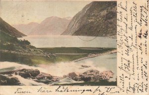 1903 Postcard: Sundfjorden, Jølster, Norway Fjord Landscape
