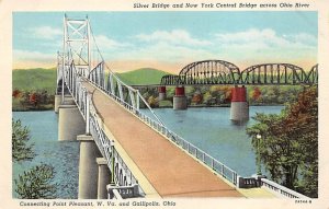 Silver Bridge, New York Central Bridge Connecting Point Pleasant, W. VA and G...
