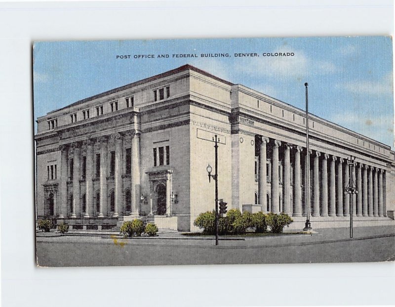 Postcard Post Office And Federal Building, Denver, Colorado