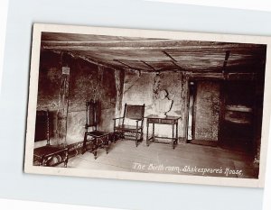 Postcard The Birth room Shakespeares House Stratford upon Avon England