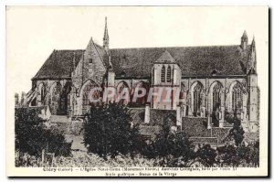 Postcard Old Loiret Clery The Notre Dame Gothic statue of the Virgin