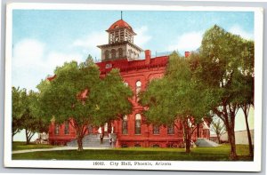 Phoenix Arizona~Front of City Hall From Lawn~Vintage Postcard