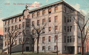 Vintage Postcard 1916 The Clarkson Memorial Hospital Building Omaha Nebraska NE
