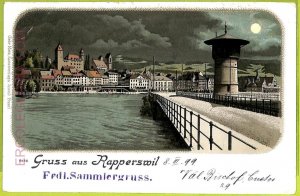 ad4962 - SWITZERLAND - Postcards VINTAGE POSTCARD - Greetings from Rapperswil - 1899-