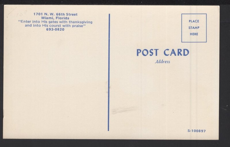 Florida MIAMI Mount Tabor Baptist Church, 701 N. W. 66th Street ~ Chrome