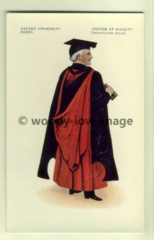 su1346 - Oxford University Robes - Doctor of Divinity - art postcard