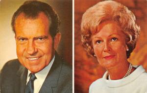 President RICHARD NIXON & His Wife PAT NIXON  Chrome Postcard