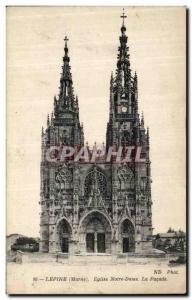 Old Postcard Lepine Eglise Notre Dame Facade