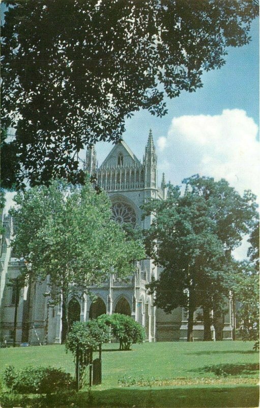 Washington Cathedral Gothic Church Boston Massachusetts Ma Wisconsin Av Postcard