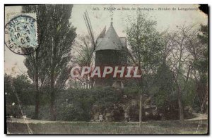 Old Postcard Paris Bois de Boulogne Moulin de Longchamp