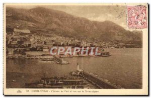 Old Postcard Monte Carlo L & # 39Entree Port and View Of The Pigeon shooting