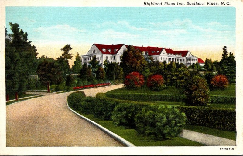 North Carolina Southern Pines Highland Pines Inn 1943 Curteich