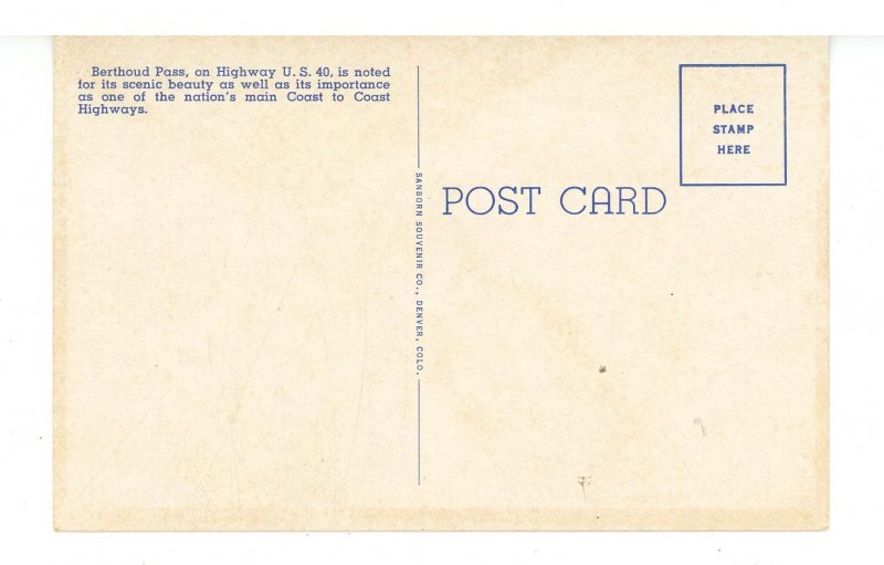 CO - Berthoud Pass Highway. Eastern Slope Snow Peaks