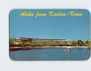 Postcard King Kamehameha Hotel Aloha from Kailua Kona Hawaii USA