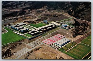 Aerial View US Air Force Academy Colorado Springs CO UNP Chrome Postcard K1