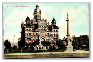 Vintage 1910's Postcard The City Hall Building Winnipeg Manitoba Canada