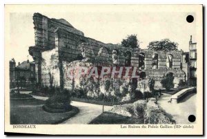 Postcard Ancient Ruins Bordeaux Palais Gallien