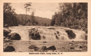 Vintage Postcard Buttermilk Falls Long Lake New York NY The Eagle Post Card