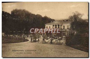 Old Postcard Ledoyen Paris Champs Elysees